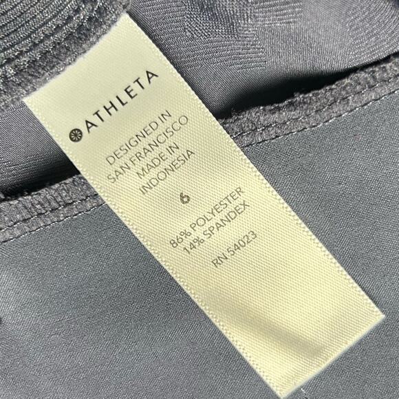 Athleta Navy Brooklyn Textured Ankle Pant Leopard Print Athletic Pants Size 6 - Picture 6 of 6